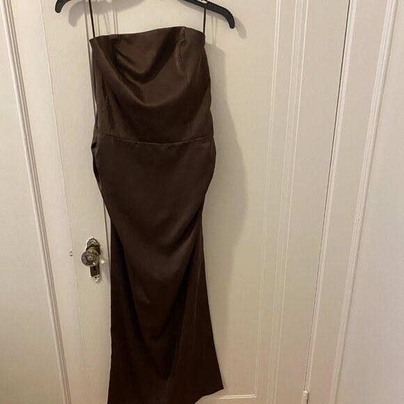 Bec + Bridge Jones Strapless Midi Dress - Cocoa (US 6/AUS 10) - Picture 4 of 6